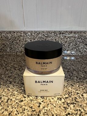 Balmain Paris Shine Wax - Beige Jar with Black Lid